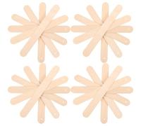 IDEANATEGRATE Palitos de Madera Beige Ligeros y Prácticos 50 para Manualidades y Helados Fáciles de Transportar para Crear Postres y Artesanías