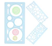 IDEANATEGRATE Plantillas y Resistente Fácil de Transportar de PP de Dibujo Regla Geométrica Multifuncional Adecuado para Diseño Artístico E Ingeniería