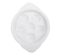 IDEANATEGRATE Plato para Hornear Caracoles de Cerámica Resistente 7 Pulgadas 6 Agujeros, Utensilio de Cocina Profesional para Horno, Apto para Barbacoas y Restaurante