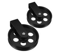 IDEANATEGRATE Polea de Lámpara Rústica de Hierro 2 Piezas Ranura, Sistema de Poleas para Luces Colgantes en Isla de Cocina y Salón