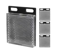 IDEANATEGRATE Reflector Fotoeléctrico Rectangular 4 Piezas, Panel Reflector de Espejo para Sensor Fotoeléctrico, Rejilla Retrorreflectante Compatible, Accesorio para Dispositivos de Iluminación