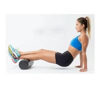 IDEANATEGRATE Rodillo Muscular de Yoga Negro de Alta Densidad en Epp para Terapia Muscular y Ejercicios Abdominales Liberación de Puntos Gatillo Miofasciales