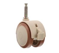 IDEANATEGRATE Ruedas Giratorias Beige de Goma con Freno Ruedas Aplicables Pequeñas Silenciosas y Reemplazables para Muebles y para Uso Infantil