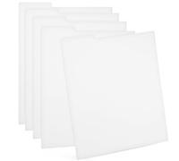 IDEANATEGRATE Separadores de Carpetas con Pestañas de Plástico Pp Blanco para Organización Fácil en Oficinas y Aulas, Pack de 5 Piezas para Clasificar Discos de Vinilo