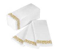 IDEANATEGRATE Servilletas de Cóctel Doradas de Papel para Fiestas y Cumpleaños, 100 Unidades, Tamaño 40x30 Cm, Elegantes y Desechables para Uso Profesional y Hotelero