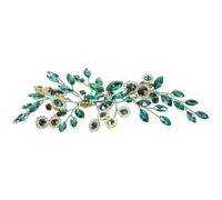 IDEANATEGRATE Tocado de Novia Aleación y Cristales Verdes, Horquillas para Boda Que Cambian Peinado y Añaden Elegancia para Novias y Damas