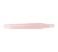 IDEANATEGRATE Varita de Masaje Facial de Cuarzo Rosa Natural, Palo de Acupuntura Pequeño y Ligero para Terapia Corporal y Ojos, Herramienta de Guasha para Masaje y Modelado de Piel Saludable