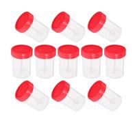 IDEANATEGRATE Vaso para Muestras de Heces de 40 Ml Tapa en Espiral, Material Plástico Atóxico, Adecuado para Uso en Laboratorio Clínico y Análisis de Patología, Paquete de 50 Color Aleatorio