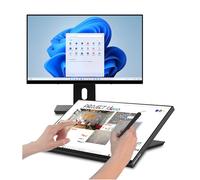 Ideao Hub Monitor táctil QHD de 24", Entrada USB-C con Power Delivery, HDMI y VGA, Soporte Ajustable, Toque de 10 Puntos, lápiz Activo MPP2.0, Compatible con PC, Mac, portátil, móvil y Juegos