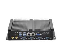 IDEARACE PC silenciosa para juegos, computadora personal Intel i5, 8 GB de RAM, 512 GB SSD, Intel HD Graphics 4000, 4xCOM RS232, 4xUSB 3.0, 2xNICs, HD y VGA, caja de metal