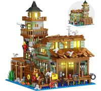 Ideas Architecture,Bloques de construcción para pesca antigua, mini bloques de construcción, decoración para adultos y niñas 6-12 + (no compatible con Lego Ideas 1880 unidades)