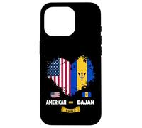 Ideas bajano-Americanas para niños Bandera barbadense, EE. UU., Bajan Roots Carcasa para iPhone 16 Pro