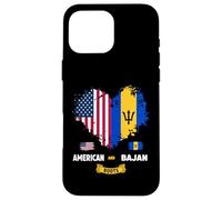 Ideas bajano-Americanas para niños Bandera barbadense, EE. UU., Bajan Roots Carcasa para iPhone 16 Pro MAX