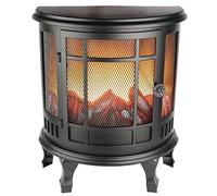 Ideas con corazón LED de chimenea nostálgica decorativa eléctrica funciona pilas sin calefacción, efecto llamas fuego realista, 35 x 30 17 cm, función temporizador (6 horas encendido/18 apagado)