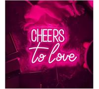 Ideas creativas para regalos con letreros de neón Para la palabra prestada de lámpara neón CHEERS To Love para el letrero para Powered