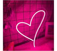 Ideas creativas para regalos con letreros de neón Para lámpara de neón palabra prestada Corazón para letrero Led para luz(Rosado)