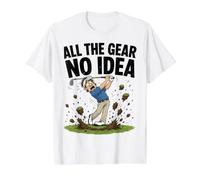 Ideas de Golf: Todo el Equipo sin Idea Camiseta gráfica económica, Hombre, Blanco, L