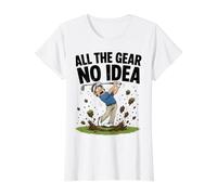 Ideas de Golf: Todo el Equipo sin Idea Camiseta gráfica económica, Mujer, Blanco, L