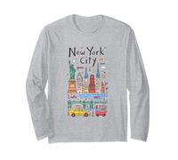 Ideas de Recuerdos turísticos de Nueva York para visitantes niños Nietos Manga Larga