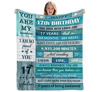 Ideas de regalo para niñas de 17 años, regalos de cumpleaños número 17 para niñas y niños, manta de cumpleaños número 17 para niñas, decoraciones de cumpleaños número 17 para niñas, regalos para niñas