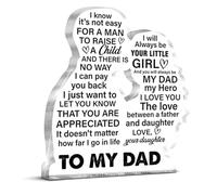 Ideas de regalo para papá, regalos para padre de hija, regalos para papá para cumpleaños, día del padre, Navidad, el amor entre un padre e hija, letrero acrílico de recuerdo