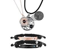 Ideas de regalos de parejas Pulseras de parejas collares establecidos de pulseras a juego para parejas regalos del día de San Valentín para novia novio coincidiendo con parejas de parejas prometedor