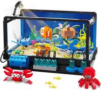Ideas - Juguete de construcción con luz LED, compatible con bloques de sujeción para acuario Lego, incluye animales marinos, regalo para adultos y niñas a partir de 8-12 años (625 unidades)