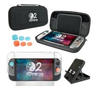 Ideas que no veas® Funda Nintendo Switch 2 Pack Protector Compatible | Funda Switch 2 + Carcasa + Protector de Pantalla + Protector Mandos y Josticks + Soporte | Acceosrios Swtich 2 Compatibles