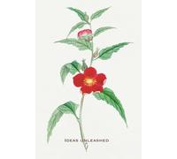 Ideas unleashed: Japanese floral art themed 50 pages blank lined bullet notebook for recording daily tasks and goals for adults and teens