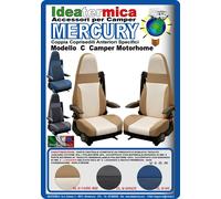 Ideatermica funda de asiento mercury c con reposacabezas integrado y correas 2 piezas antracita
