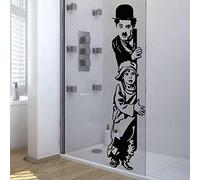 IDEAVINILO Vinilo Decorativo Charles Chaplin, The Kid. Color Negro. Medidas: 30x110cm.