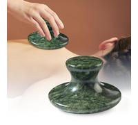ideayard Guasha raspado herramienta de masaje con forma de hongo, piedra de jade natural para el cuerpo y la cara del cuerpo, terapia de spa
