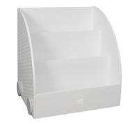 Idebox HOME DECO KIDS HD6925 Bibliotheque Maeva-Organizador de Libros, Madera, Blanco y Gris, 64x53x59 cm