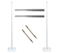 iDecoMart Juego de 2 soportes de columna para globos, altura ajustable hasta 2 m, estacas de tierra para estabilidad, reutilizable para centros de mesa de globos en fiestas, bodas, eventos