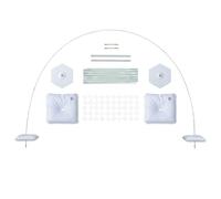iDecoMart Kit de arco de globos, Marco de arco de globos ajustable con base, bolsa de agua y clavijas de tierra, adecuado para fiestas de Pascua en interiores y exteriores