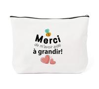 Idee regalo maestro de escuela fin de año, gracias maestra, regalo maestro, fin de año, regalos Atsem profesor para maestra, retiro, maestro original de Navidad, cumpleaños, bolsa de maquillaje, beige
