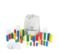 ideen.kollektiv - Coloridas figuras de tablero de sistema Pro con ranura para tarjetas y tarjetas - Alta calidad de madera de haya - Figuras sistémicas para tabla familiar - Ideal para coaching y