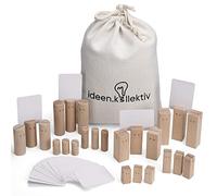 ideen.kollektiv System Board Pro figuras de madera con tarjetero para tarjetas de coaching figuras sistémicas para coaching y constelaciones familiares, material de organización y terapia
