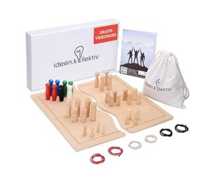 ideen.kollektiv Tabla de relaciones para familias, 44 piezas, para coaching familiar, moderación sistémica de coaching supervision con manual de 34 figuras muchos extras