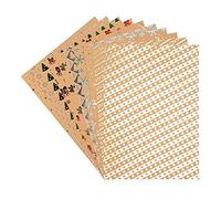 Ideen mit Herz 10 hojas de papel de diseño | invierno/Navidad | DIN A4 | 250 g/m² | 10 diseños diferentes | papel de estraza con elaborada lámina de acabado