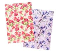 Ideen mit Herz 2 hojas de papel de arroz, papel de decoupage, DIN A4, 2 diseños diferentes, vintage, Navidad, etc. (flores 12)
