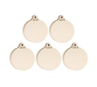 Ideen mit Herz Adornos de árbol de Navidad de madera, colgantes en blanco para pintar, bolas de Navidad, decoración para el árbol de Navidad, 9,3 x 7,9 cm, planas, 1,7 mm de grosor, paquete de 50