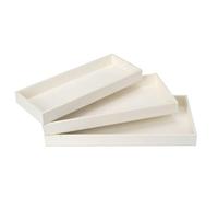Ideen mit Herz Bandejas decorativas de madera, rectangulares, sin mango, diferentes tamaños, natural, beige, 3 unidades
