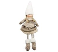 Ideen mit Herz - Bonitos muñecos de invierno, duendes de Navidad, decoración navideña, muñeca decorativa, Lisa, se puede sentar, 32 cm de alta