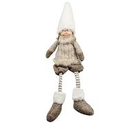 Ideen mit Herz - Bonitos muñecos de invierno, duendes de Navidad, decoración navideña, muñeco decorativo, Stefan, piernas colgantes, se puede sentar, 32 x 10 x 8 cm