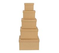 Ideen mit Herz - Caja de regalo con tapa (5 tamaños diferentes, tamaño grande a pequeño, cartón con jarra, ideal para cumpleaños y boda, rectangular de 8 a 18 cm