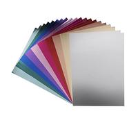 Ideen mit Herz Cartón para espejo, papel metálico, DIN A4, 300 g/m², 2 x 10 colores diferentes, 20 hojas