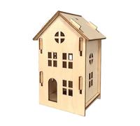 Ideen mit Herz Casa decorativa de madera natural | Casas en miniatura para colgar | para velas LED | 7 cm x 6,1 cm x 11 cm