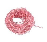Ideen mit Herz Cinta de perlas | Guirnalda de perlas | Cuentas: Diámetro 3 mm | 10 m de largo (Rosa | Transparente)