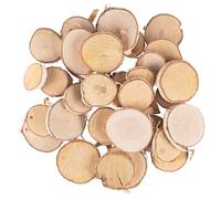 Ideen mit Herz Discos decorativos para árboles, diferentes tamaños, 240 g, diámetro de 3 cm a 6 cm, 0,7 cm de grosor, discos de madera pequeños, abedul, discos de ramas para manualidades y decoración